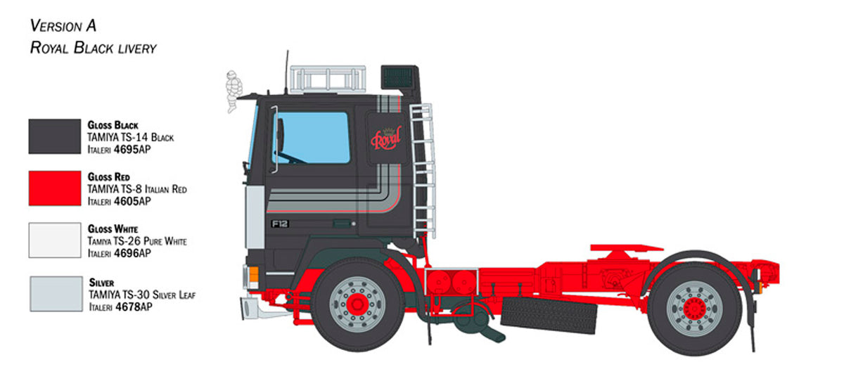 Italeri 1:24 Volvo F12 Intercooler m. tilbehør - Modellastbil
