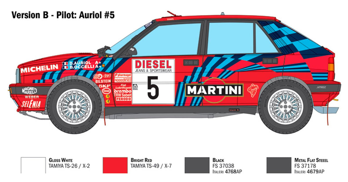 Italeri 1:12 Lancia Delta HF Integrale Sanremo 1989 - Modelbil