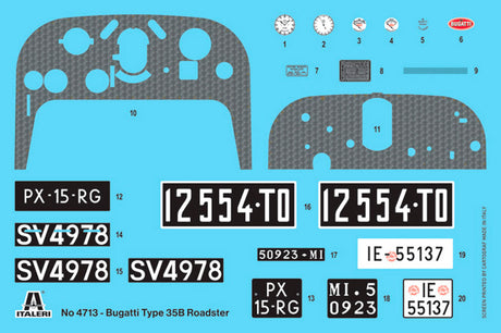 Italeri 1:12 Bugatti Type 35B Roadster - Modelbil