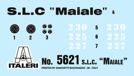 Italeri 1:35 S.L.C Maiale m. besætning - Modelskib