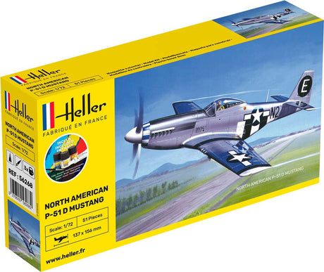 Heller North American P-51 mustang modelfly - komplet sæt
