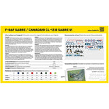 Heller STARTER KIT F-86F Sabre / Canadair CL-13 B Sabre VI i 1:72