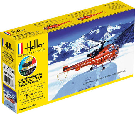 Heller Aerospatiale SA 316B Alouette III helikopter - komplet sæt