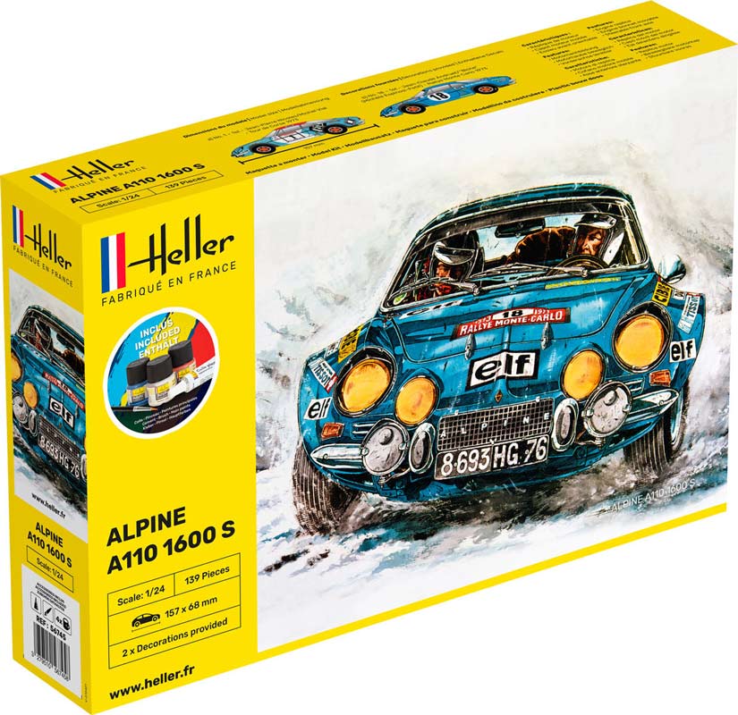 Heller Alpine A110 1600 S start kit - 1:24