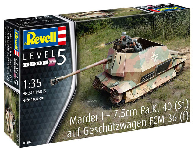 Revell Marder I on FCM 36 base modelkampvogn
