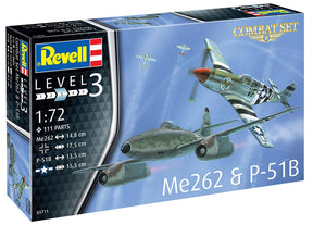 Revell Combat Set Messerschmitt Me262 & P-51B Mustang modelfly