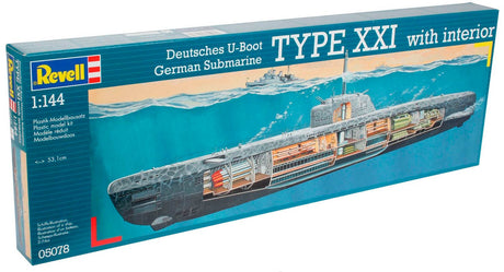 Revell U-Boat XXI Type w, Interieor model ubåd