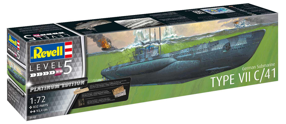 Revell German Submarine Type VII C/41 model ubåd