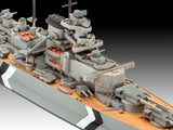 Revell Gift Set The Legendary Bismarck 1:700 + 1:1200 modelskib med lim og maling