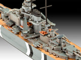 Revell Gift Set The Legendary Bismarck 1:700 + 1:1200 modelskib med lim og maling