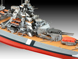 Revell Gift Set The Legendary Bismarck 1:700 + 1:1200 modelskib med lim og maling