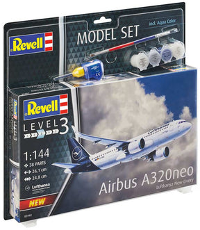 Revell Lufthansa Airbus A320 neo - Med lim og maling