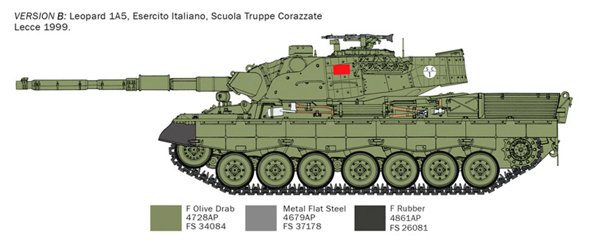 Italeri 1:35 Leopard 1 A5 - Modelkampvogn