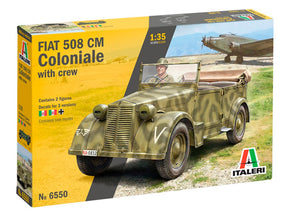 Italeri 1:35 Fiat 508 CM Coloniale m. besætning - Modelbil