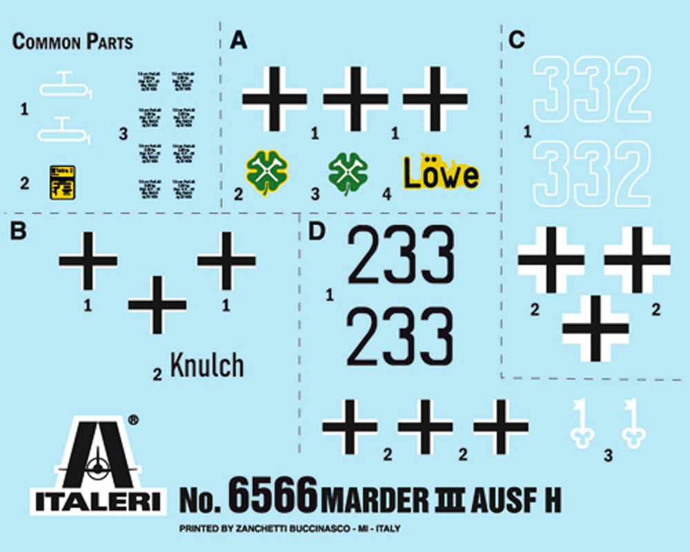 Italeri 1:35 Marder III Ausf. H Sd. Kfz.138 - Modelkampvogn