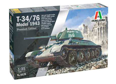Italeri 1:35 T-34/76 Model 1943 Premium Edition - Modelkampvogn