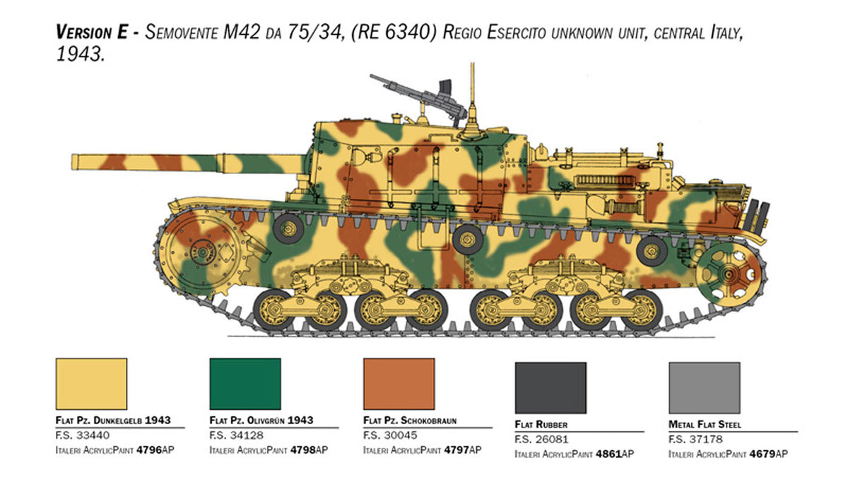 Italeri 1:35 Semovente M42 da 75/34- Modelkampvogn