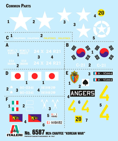 Italeri 1:35 M24 Chaffe Korean War - Modelkampvogn