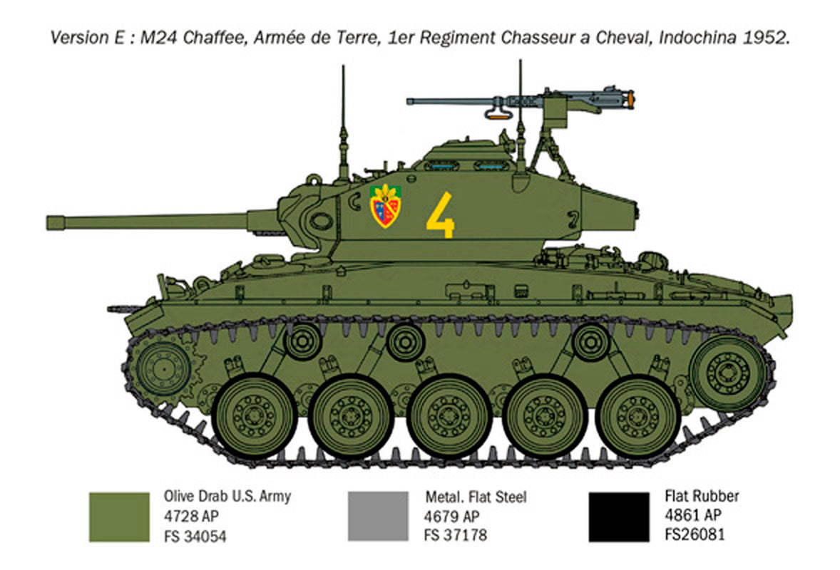 Italeri 1:35 M24 Chaffe Korean War - Modelkampvogn