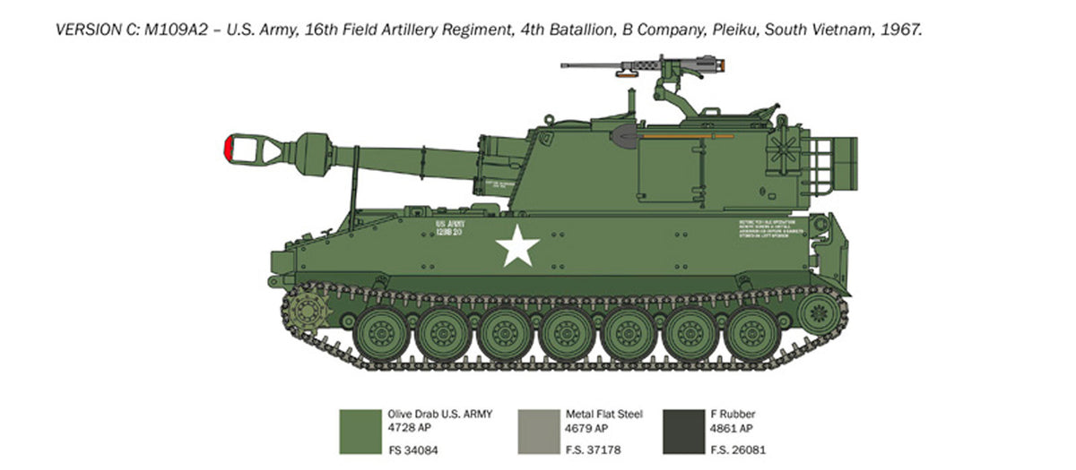 Italeri 1:35 M109 A2/A3/G - Modelkampvogn