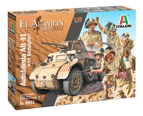 Italeri 1:35 Autoblinda AB 41 with Bersaglieri Italian Infantry - Modelkampvogn