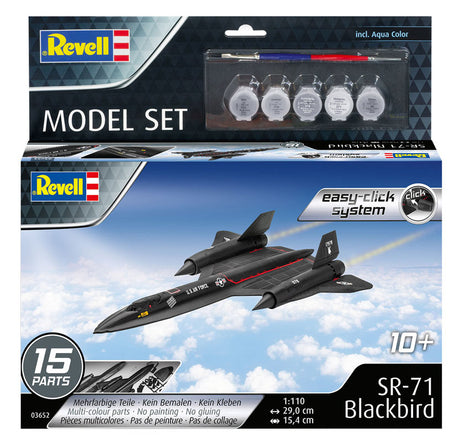 Revell Lockheed SR-71 Blackbird modelfly - easy click - Med lim og maling