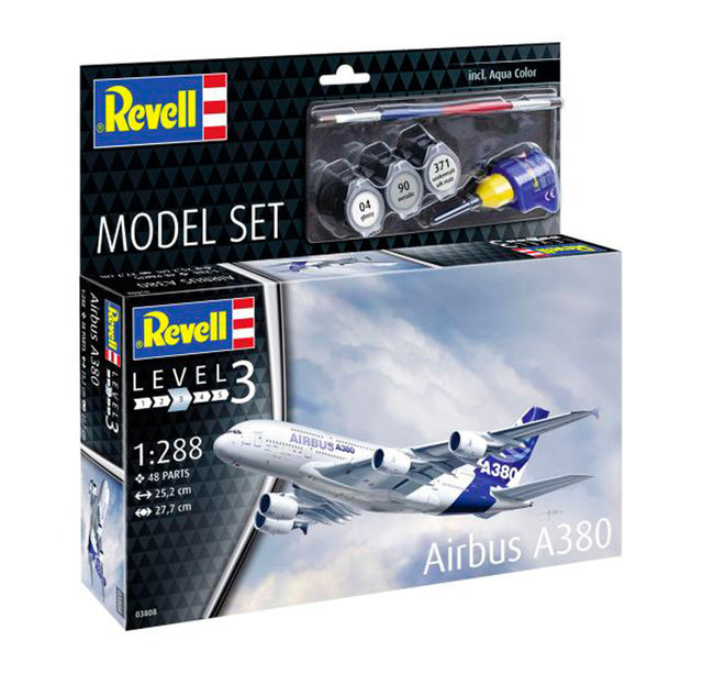 Revell Airbus A380 modelfly - 1:288 - Med lim og maling