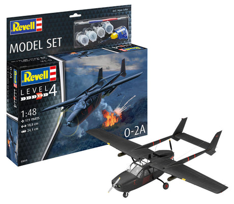 Revell Revell O-2A Skymaster modelfly - Med lim og maling