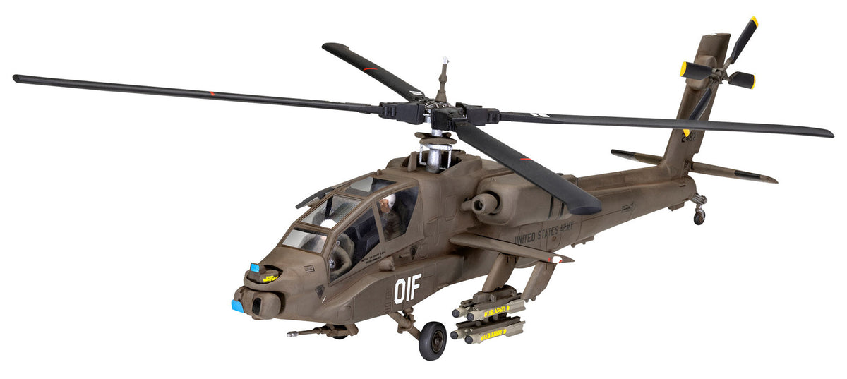 Revell Model Set AH-64A Apache - Med lim og maling