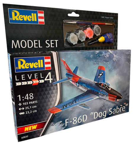 Revell F-86D Dog Sabre modelfly - Med lim og maling