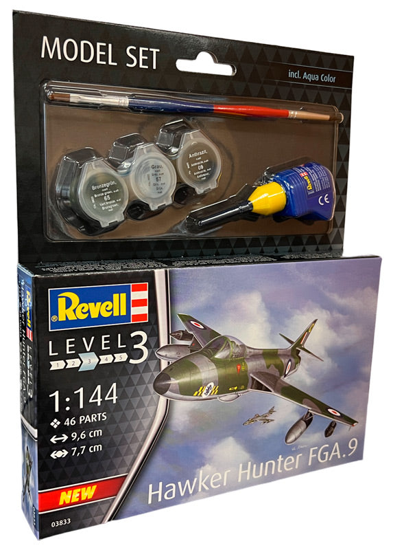 Revell Hawker Hunter FGA.9 modelfly - Med lim og maling