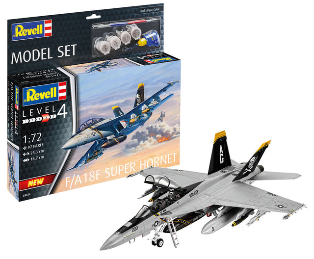 Revell F/A-18F Super Hornet modelfly - Med lim og maling