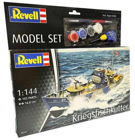 Revell KFK (Kriegsfischkutter): 1:144 modelskib med lim og maling