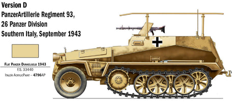 Italeri Sd.Kfz. 250/3 modelkampvogn