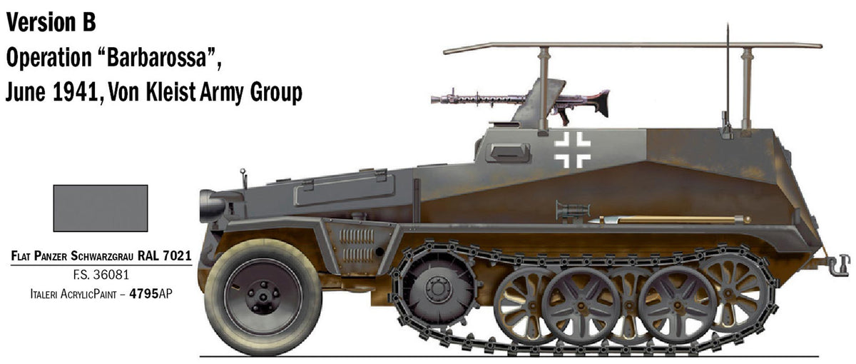 Italeri Sd.Kfz. 250/3 modelkampvogn