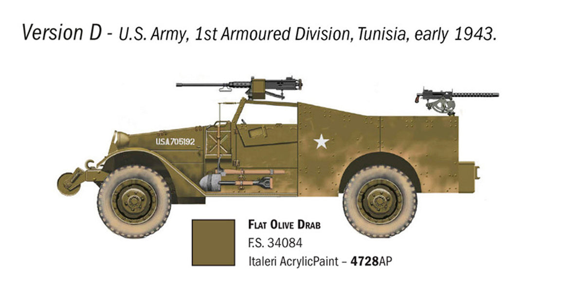 Italeri 1:72 M3A1 Scout Car - Modelbil