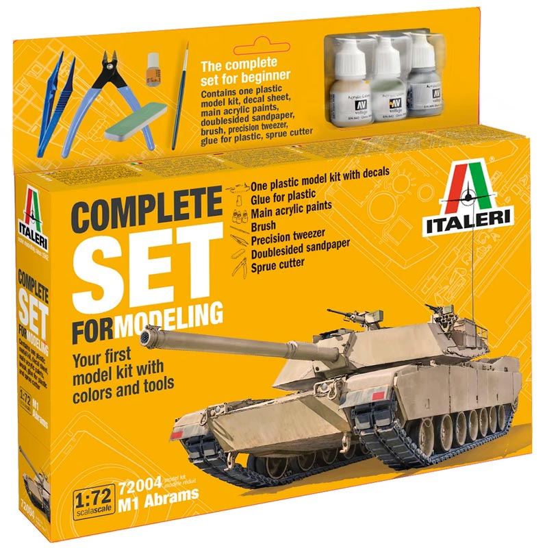 Italeri 1:72 M1 Abrams - Komplet sæt - Modelkampvogn