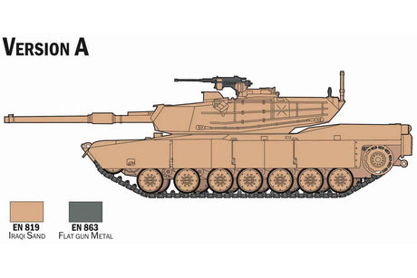 Italeri 1:72 M1 Abrams - Komplet sæt - Modelkampvogn