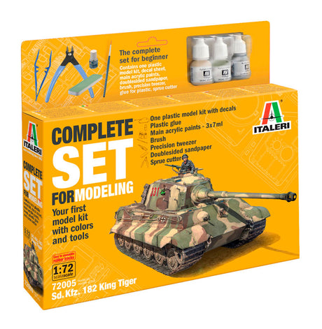 Italeri 1:72 Sd. Kfz. 182 King Tiger - Komplet sæt - Modelkampvogn