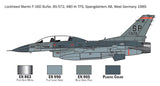 Italeri 1:72 F-16 C/D Night Falcon - Komplet sæt - Modelfly