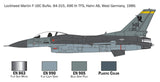 Italeri 1:72 F-16 C/D Night Falcon - Komplet sæt - Modelfly