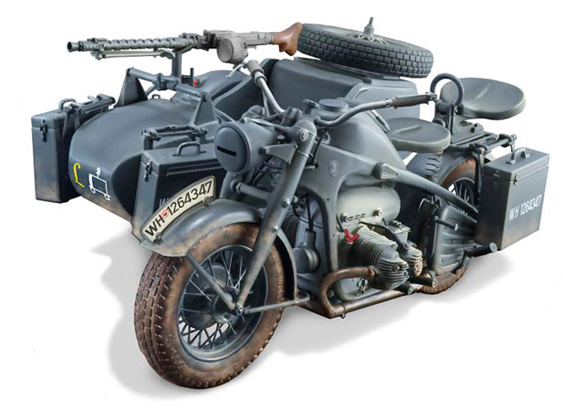 Italeri 1:9 ZUNDAPP KS 750 with Sidecar - Modelmotorcykel