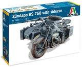 Italeri 1:9 ZUNDAPP KS 750 with Sidecar - Modelmotorcykel