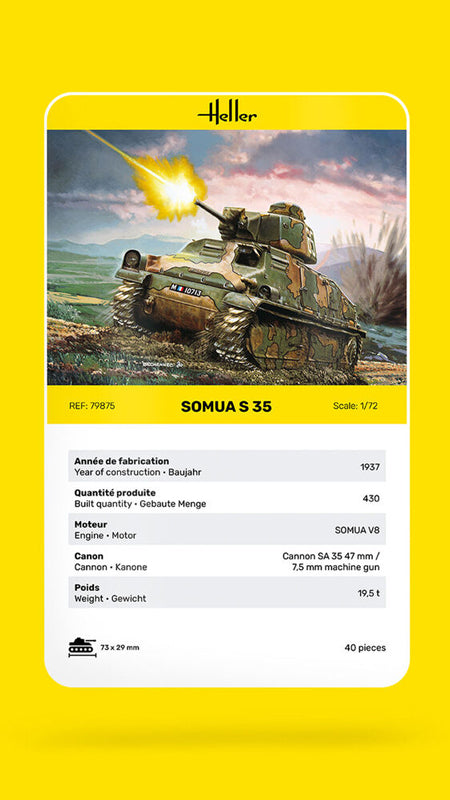 Heller Somua S35 - Modelkampvogn 1:72