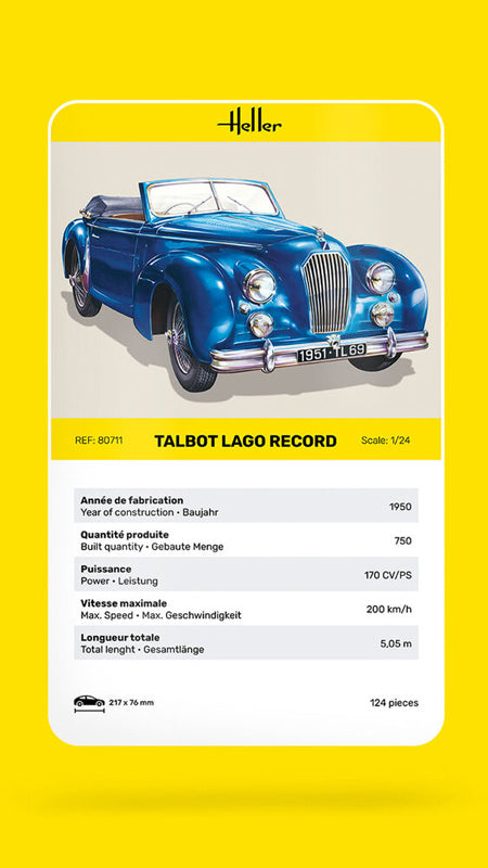 Heller Talbot Lago Record - Modelbil 1:24