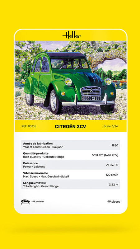 Heller Citroen 2 CV - Modelbil 1:24
