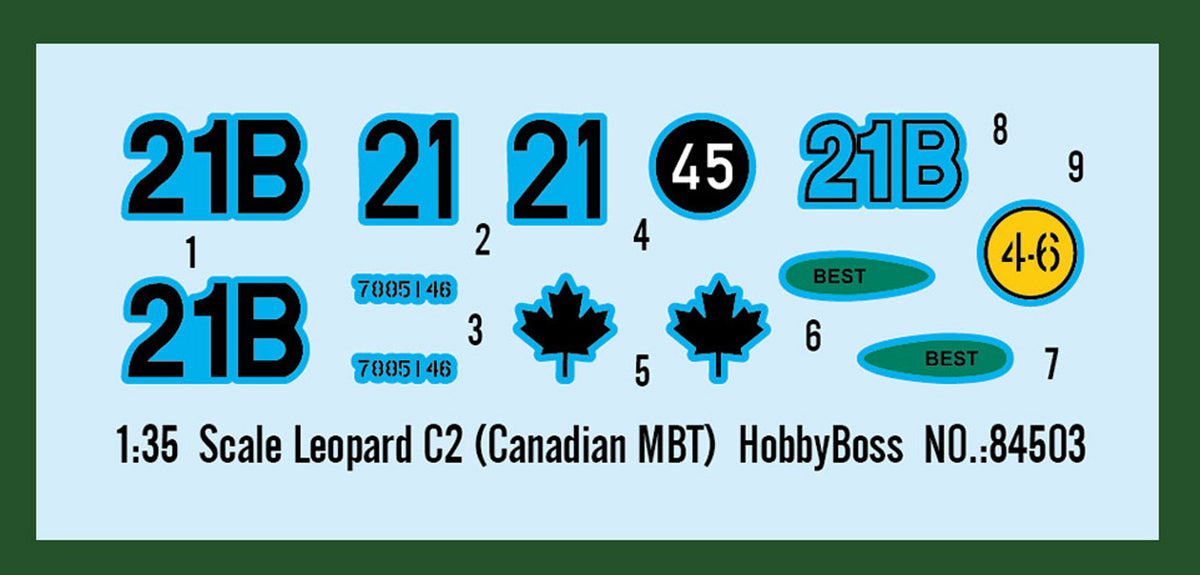 Hobby Boss Leopard C2 Canadian MBT 1:35 - Modelkampvogn