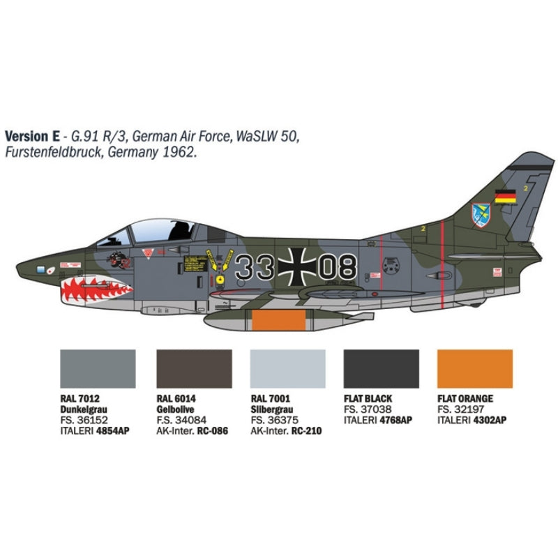 Italeri 1:48 FIAT G.91 R - 1/48 Modelkampfly