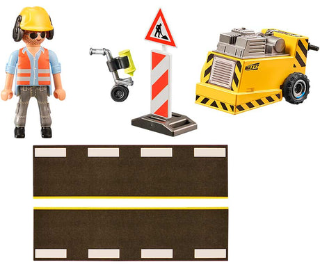 Playmobil 71185 vejarbejder med kantfræser