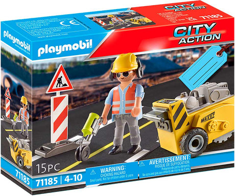Playmobil 71185 vejarbejder med kantfræser
